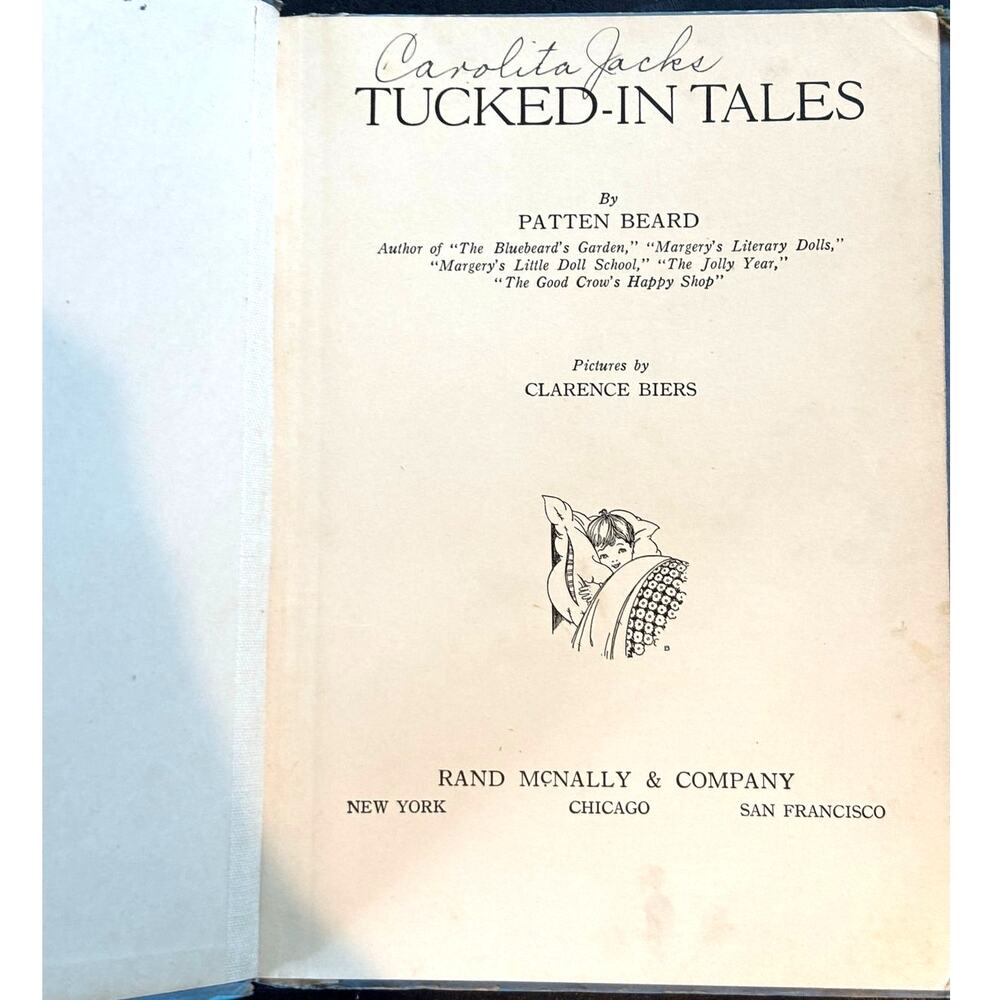 1935 Ed. Tucked-In Tales Book by Patten Beard, Rand McNally, Hardcover - Picture 4 of 7